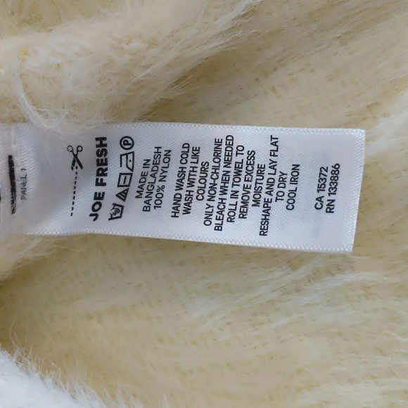 Joe Fresh Jillian| NWT Off-White Eyelash Knit Scoop Neck Sweater Nylon - Picture 10 of 13